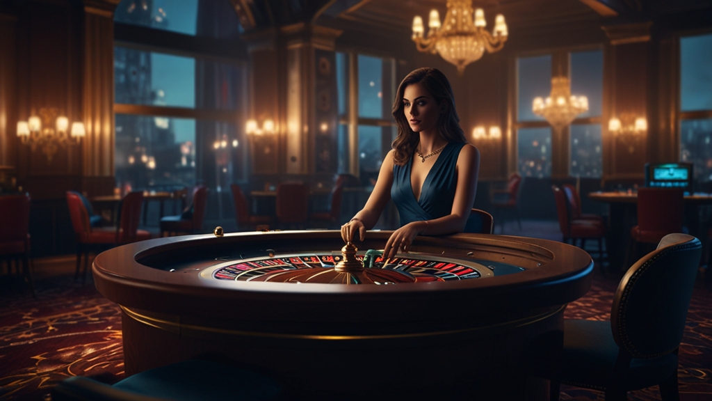 Casino registration screen with a padlock icon in a dark lounge