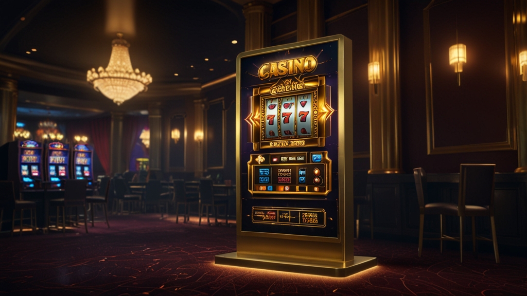 Casino lobby with welcome offer cards and free spins icons